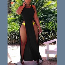 Lang Slids Strandkjole