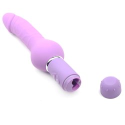10-speed lyser�d silikone realistisk dildovibrator 