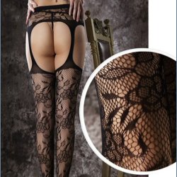 Strmpe Rose med Strmpeholder Look