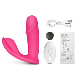 Dildo Vibrator med Frem og Tilbage funktion 