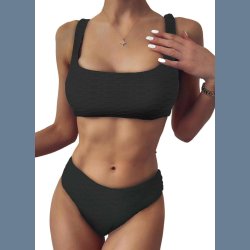 Skulpterede Ribbet Bikini 