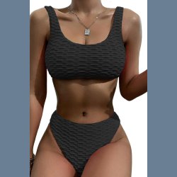 Skulpterede Ribbet Bikini 