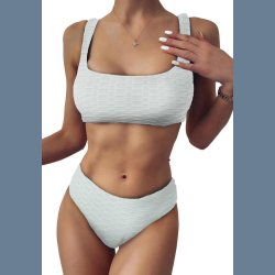 Skulpterede Ribbet Bikini 