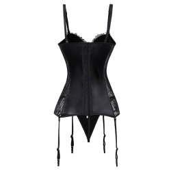 Sort Wet Look PU Blonde Corsage