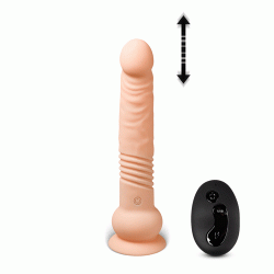 10 funktioner Fjernbetjening Silikone genopladelig vibrerende og stdende dildo