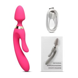 9 hastigheder Genopladelig Silikonestav Wand med 3 motorer