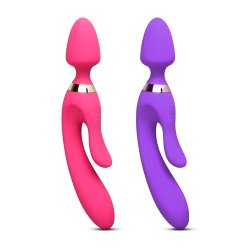 9 hastigheder Genopladelig Silikonestav Wand med 3 motorer