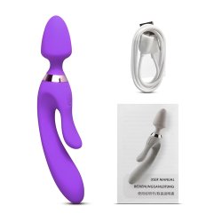 9 hastigheder Genopladelig Silikonestav Wand med 3 motorer