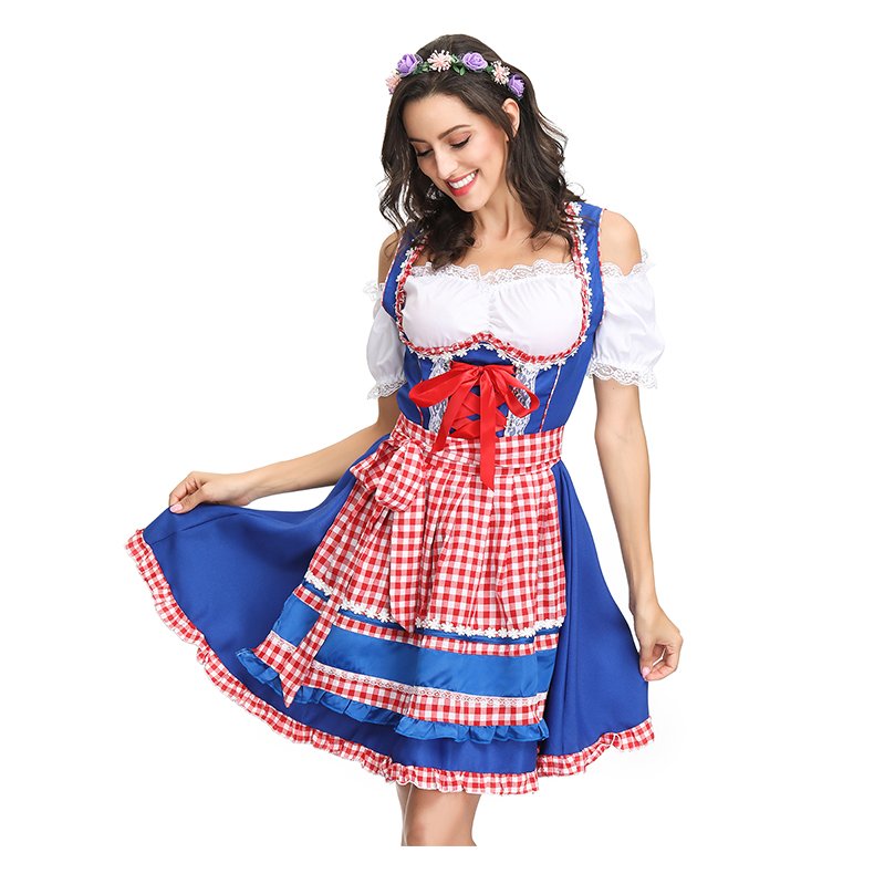 3 dele Bavarian Oktoberfest Kostume