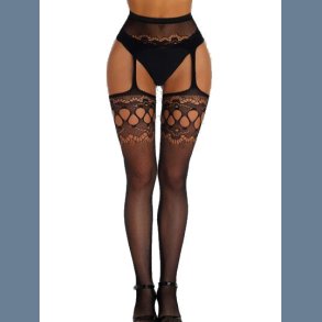 Sorte Strmpebukser 6092