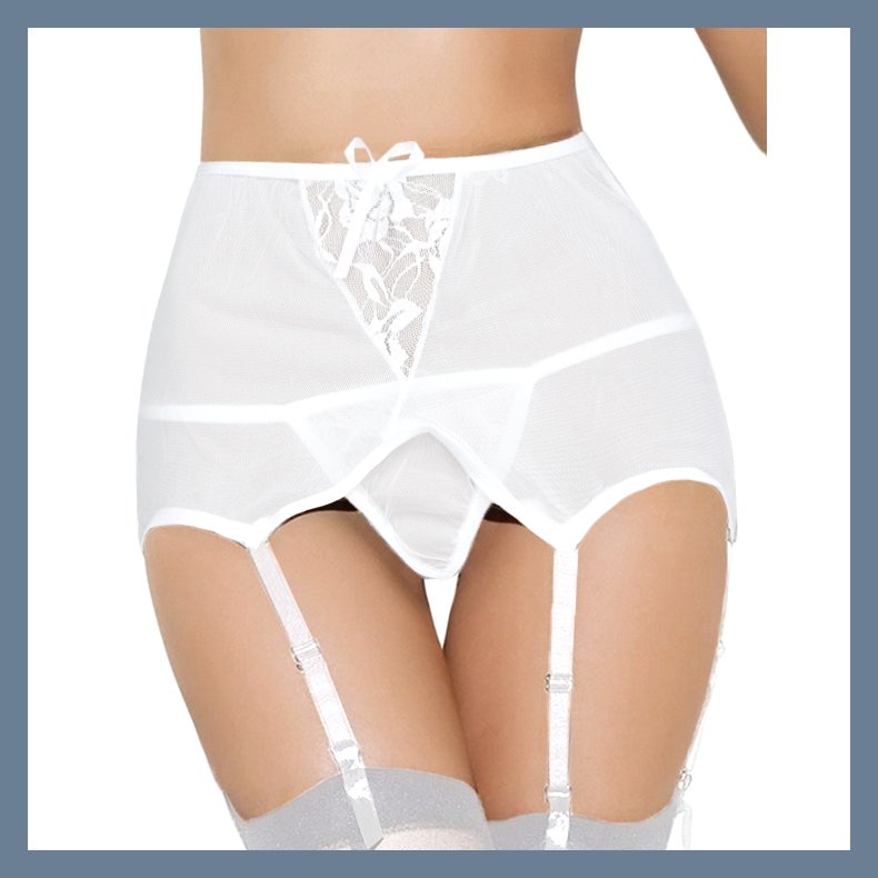 Hvid Blonde Lingeri Strmpeholder