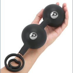 Dobbelt Rullende Kugle Oppustelig Anal Prop 