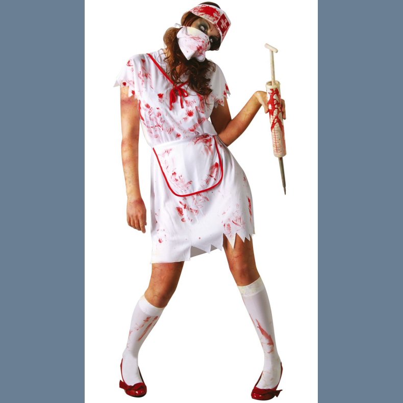 Zombie Sygeplejerske Kostume
