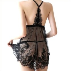 Sort Blonde Natkjole 