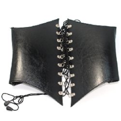 Sort PVC Fetish Korset