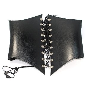 Sort PVC Fetish Korset