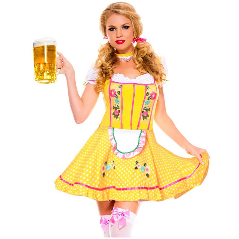 Beer Girl Bright Tyroler Oktober Fest Kostume