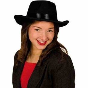 Hat Sort Party m. Silkebnd