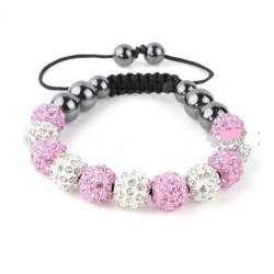 Lykke armbnd lyserd hvid