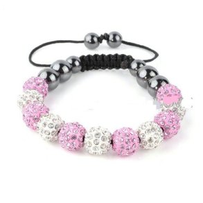 Lykke armbnd lyserd hvid