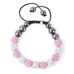 Lykke armbnd lyserd hvid