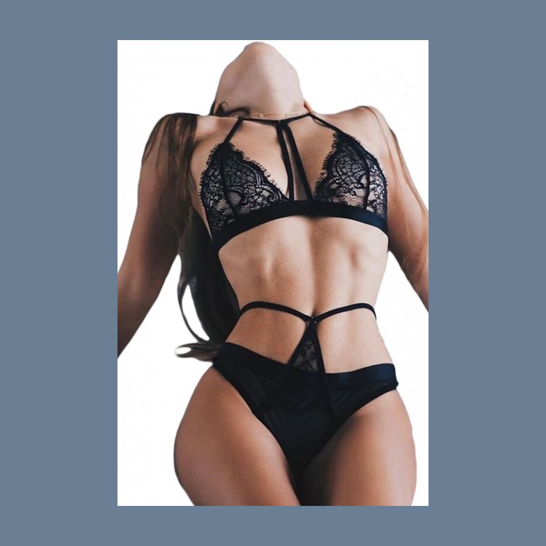 Sort to delt lingeri st