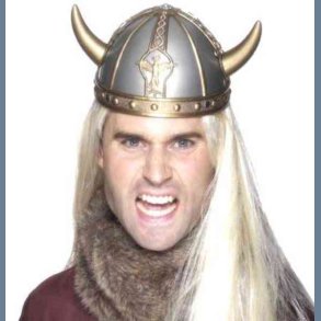 Hjelm Viking slv/guld