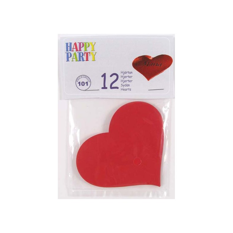 Hjerte bordkort r&oslash;d