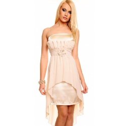 Chiffon / Satin Coctail Kjole beige