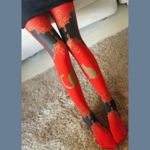 Rde Katte Strmpebukser