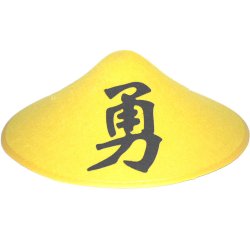 Kina Gul Filthat m. Skrifttegn