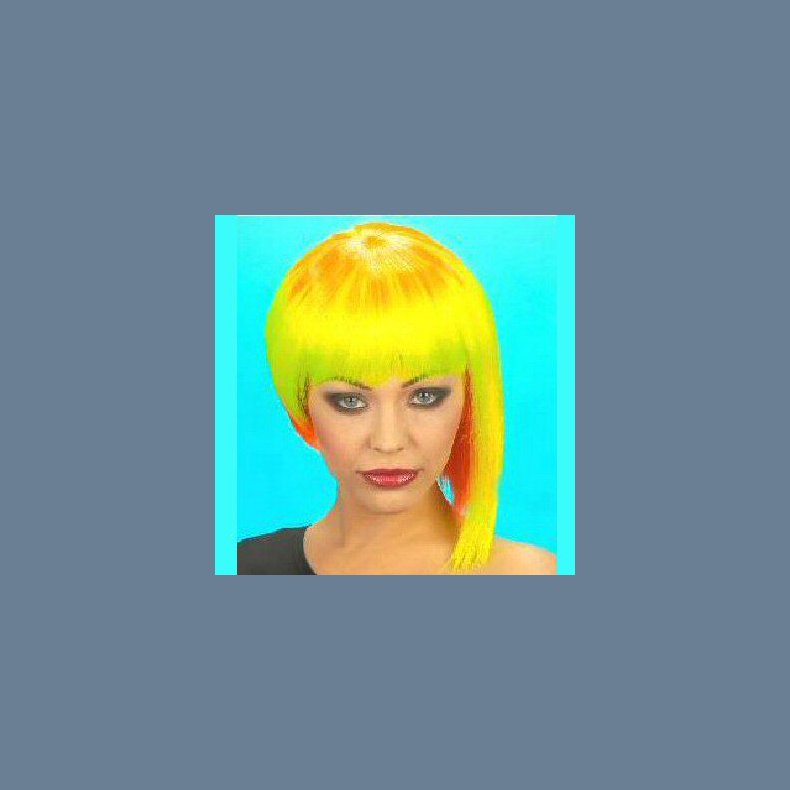 Paryk Neon. Asymmetrisk Look.