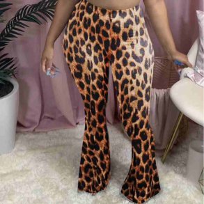 Afslappet Bukser med Leopardprint
