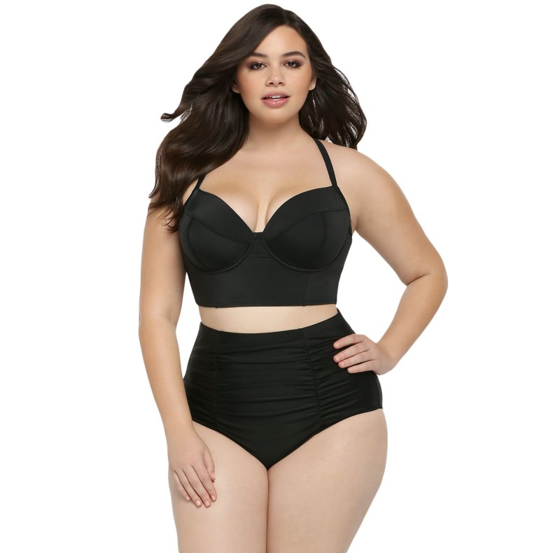 Bikini top ruched hj talje bund og top  XXL