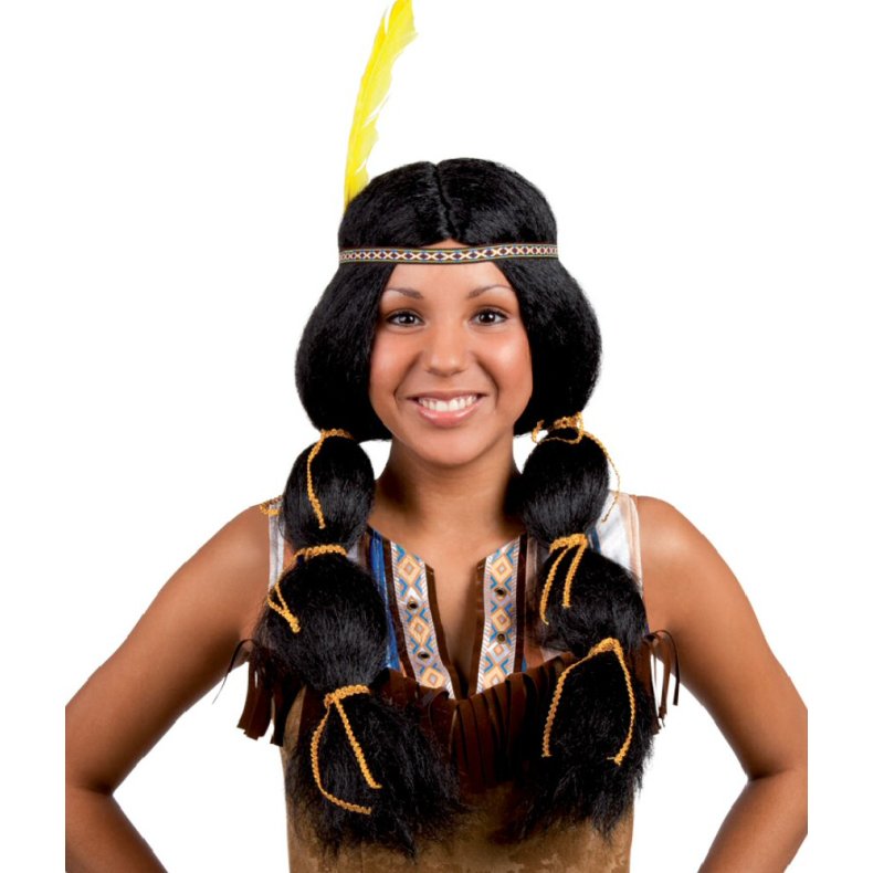 Indianer Paryk m Pandebnd ogFjer