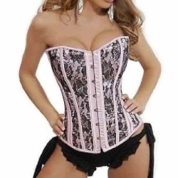 Lyserdt Korset med Sorte Blonder