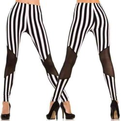 Vertikal Stribet Leggings
