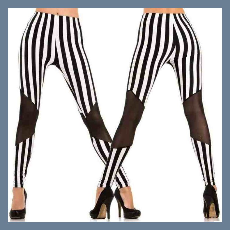 Vertikal Stribet Leggings