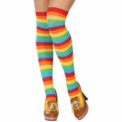 Selvsiddende Strmper Regnbue