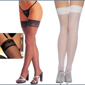 Blonde strmper hvid eller sort