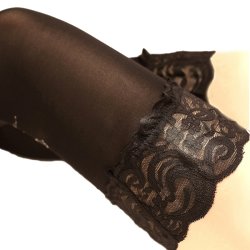 Selvsiddende Sorte Strmper