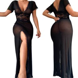 Lang Blonde Natkjole