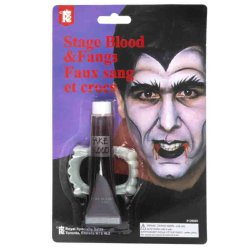 Blod og selvlysende tnder til Halloween og Fastelavn Kostumer