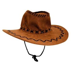 Cowboy hat sort eller brun ruskind