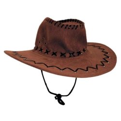 Cowboy hat sort eller brun ruskind