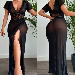 Lang Blonde Natkjole