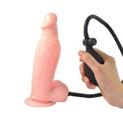 Oppustelige Realistisk Dildo med Pumpe