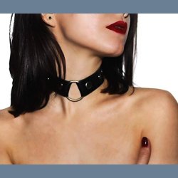 Fetish metal Halsbnd med ring