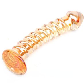 Guld Farvet Glas Dildo