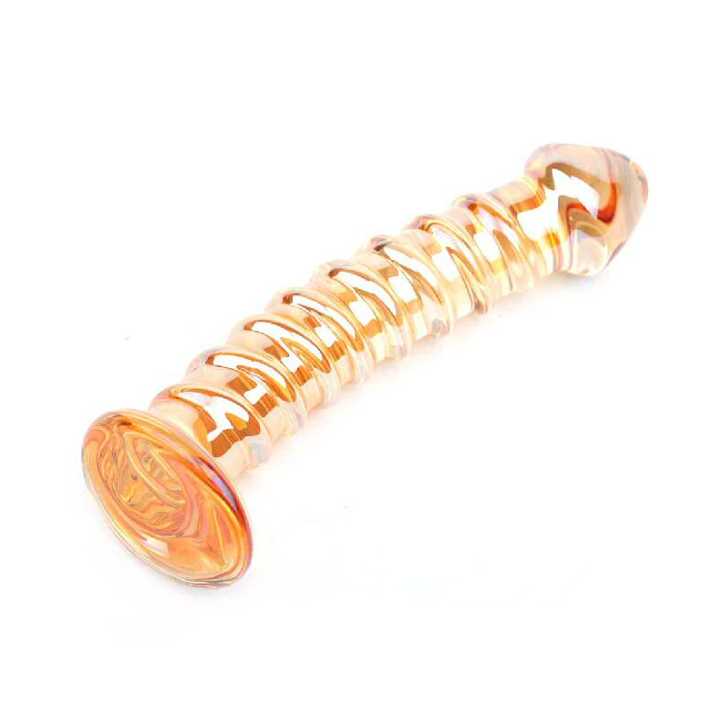 Guld Farvet Glas Dildo